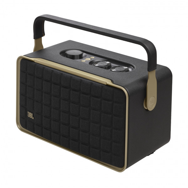 JBL Authentics 300 Schwarz Bluetooth Retro-Lautsprecher tragbar USB-C/AUX Wi-Fi