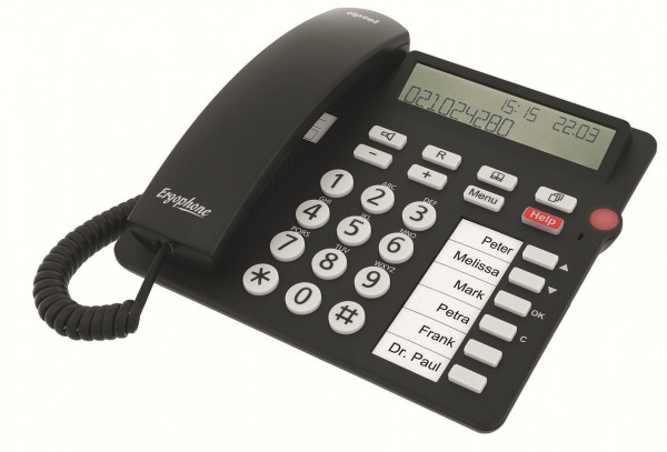 tiptel Ergophone 1300 Analog Seniorentelefon schnurgebunden LCD Display