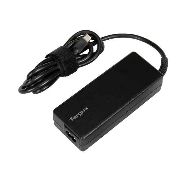 Targus USB-C Netzteil Ladegerät schwarz PD Technologie Eurostecker Kabelbinder