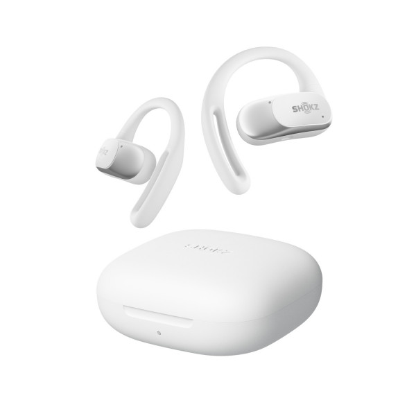 Shokz OpenFit Air White kabellose Kopfhörer Open-Ear Sport Noice Cancel IP54