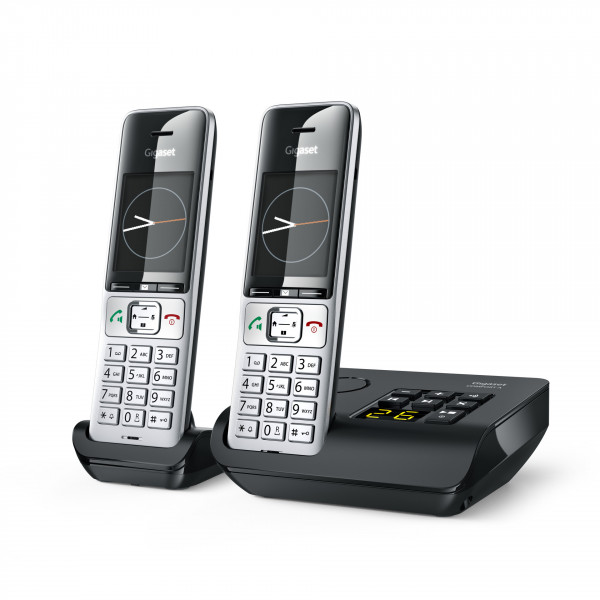 Gigaset Comfort 500A Duo Silber-Schwarz Festnetztelefon kabellos 2,2" TFT IP20