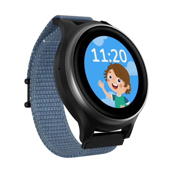 Anio 6 Kinder Smartwatch blau Klettverschluss Kunststoff Eltern App Notruf GPS