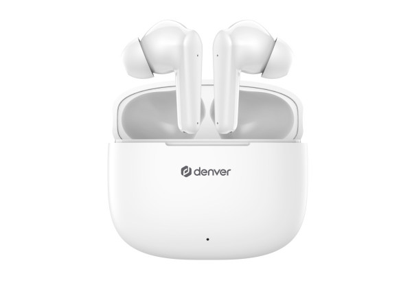 Denver TWE-48W Earbud White Kopfhörer kabellos In-Ear Bluetooth USB-C