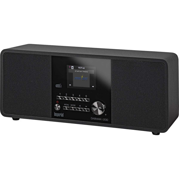 Imperial DABMAN i200 Schwarz Multifunktion Stereo-Radio DAB+/FM/WLAN Display 10W RMS