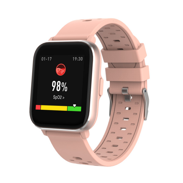 Denver Bluetooth Smartwatch SW-164 Rosa 1,4 Zoll Fitnessuhr Schrittzähler App