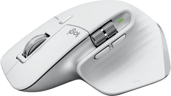 Logitech Mouse MX Master 3S ergonomic white silber USB-C Kabellos Laser 8000dpi