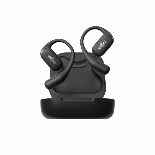 Shokz OpenFit schwarz BT Kopfhörer Open-Ear Delphinbogen Ohrbügel IP54 Ladecase