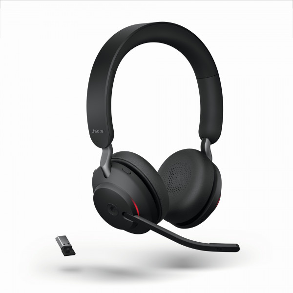 JABRA Evolve2 65 Stereo MS USB-A Bluetooth Headset Schwarz LED kabellos NC