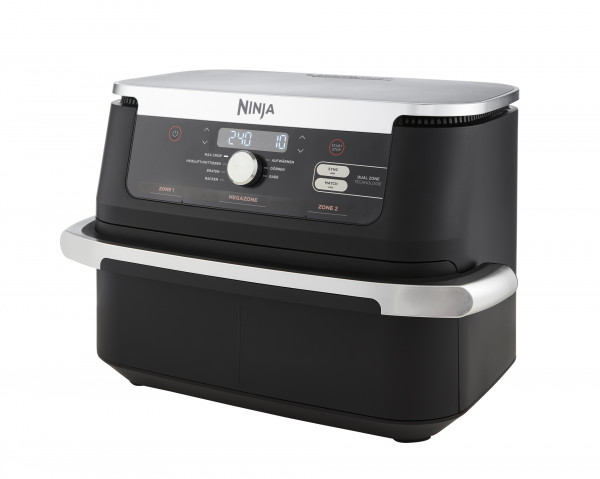 Ninja AF500EU Foodi FlexDrawer Schwarz Heißluftfritteuse Dual-Zone 10,4 Liter