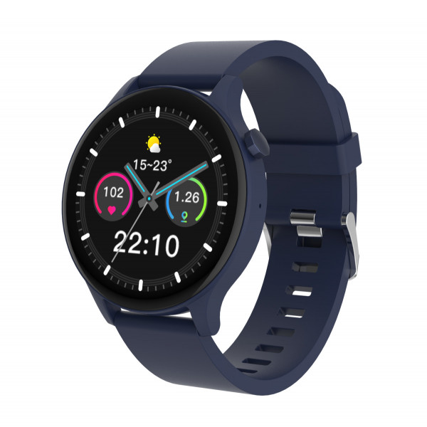 Denver Smartwatch blau 1.38" Unisex Bluetooth USB-C wasserfest