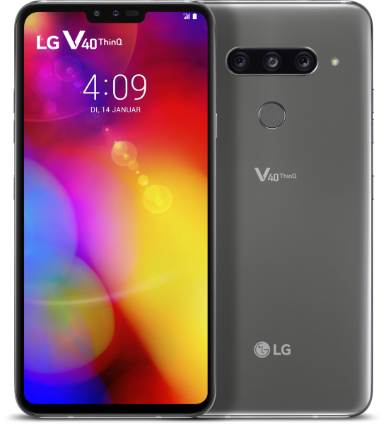 LG V40 ThinQ DualSim Platinum Grau 128GB