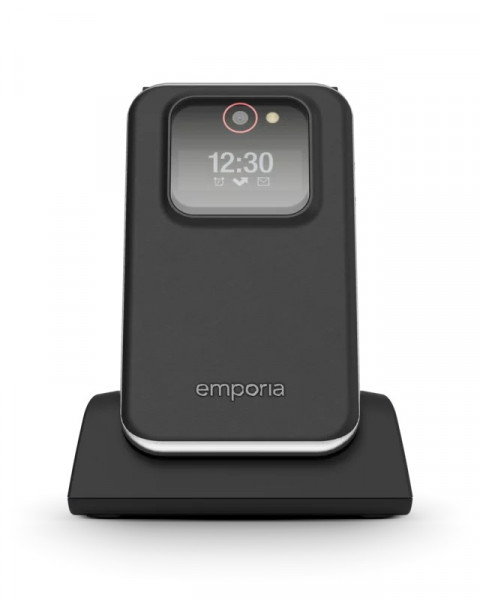 Emporia JOY Senioren Klapptelefon Schwarz 2G 128 MB 2,8" Notruffunktion Nano-SIM