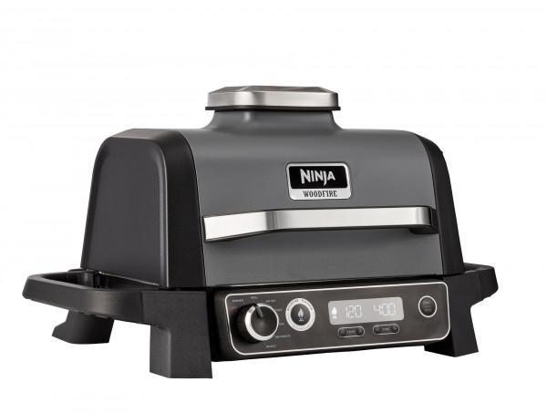 Ninja OG701EU Woodfire Elektrischer Outdoor Grill mit Smoker 7 Funktionen 2400 W