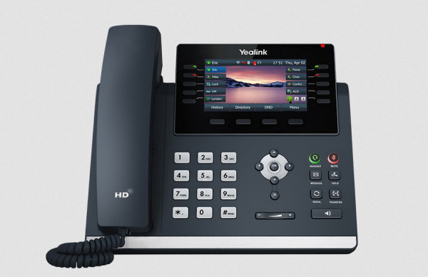 Yealink SIP-T46U IP Telefon schwarz Farbdisplay HDVoice PoE USB Gigabit RJ45 RJ9