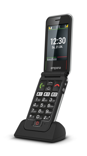 Emporia JOY-LTE Senioren Klapptelefon Schwarz 4G 128MB 2,8" Notruftaste Nano-SIM