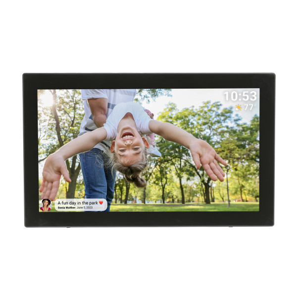 Denver FRAMEO digitaler Bilderrahmen schwarz 21,5 Zoll Full-HD-IPS-Display 32GB