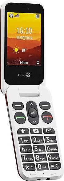 Doro Leva L20 Rot/Weiß 2,8" Funktionstelefon Klapphandy LTE GPS USB 2 MP Kamera