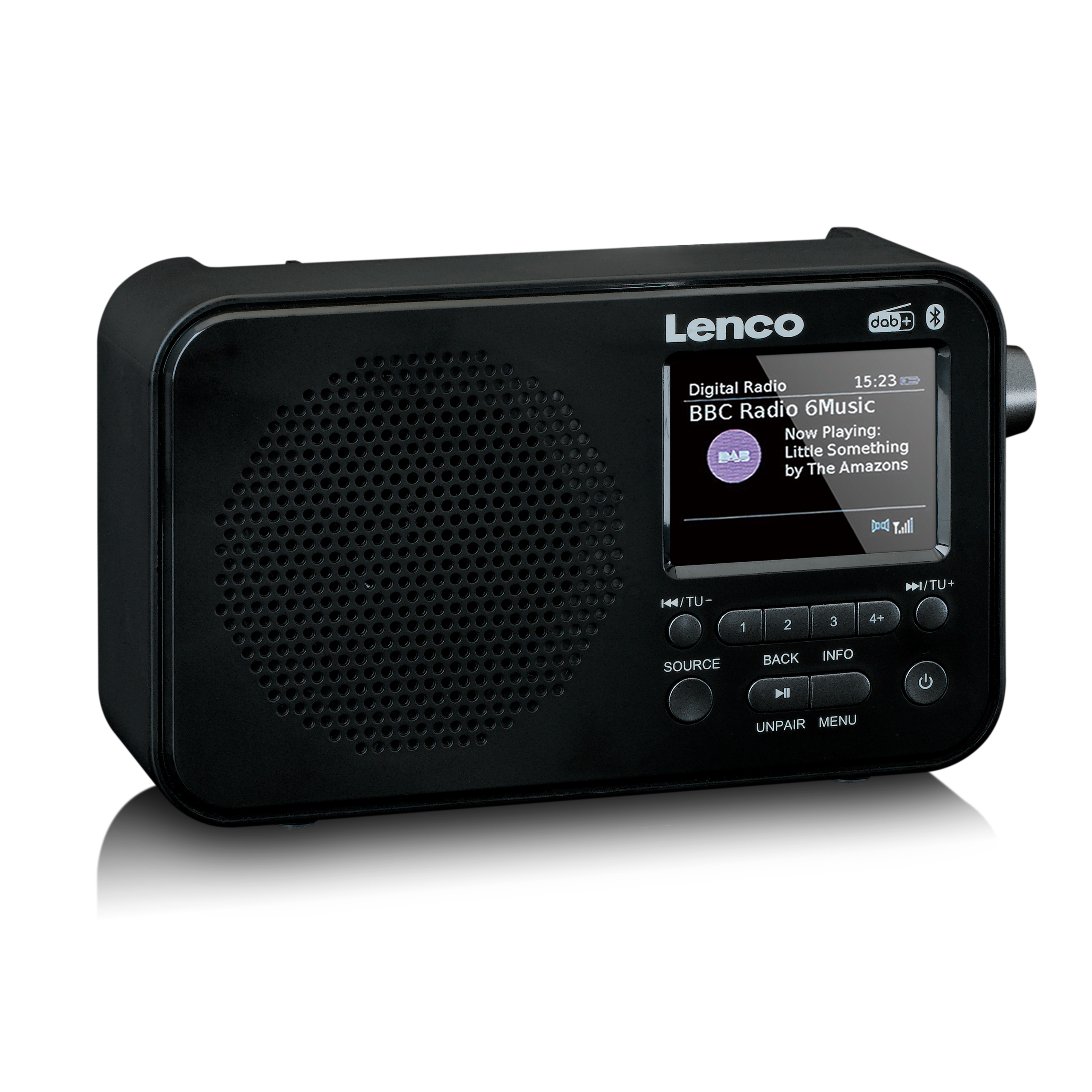 Lenco PDR-036BK - DAB+/FM-Radio Schwarz 2.4 Zoll Bluetooth 5.0 | TFT-LCD-Display kaufen \
