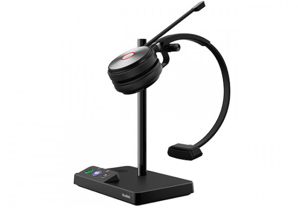 Yealink Headset WH62 Schwarz kabelloses DECT monaural On-Ear Headset MS Teams