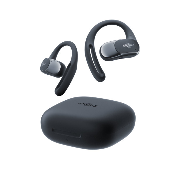 Shokz OpenFit Air Black Open-Ear Bluetooth Sport-Kopfhörer USB-C Mikrofon IP54