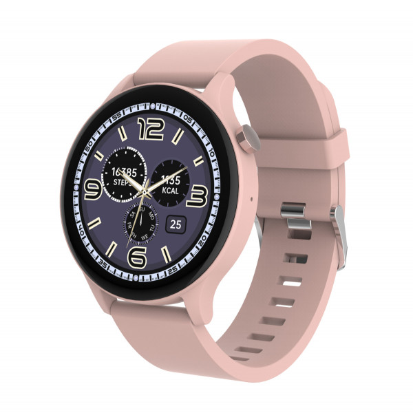 Denver Smartwatch rosa 1.38" Unisex Bluetooth USB-C wasserfest