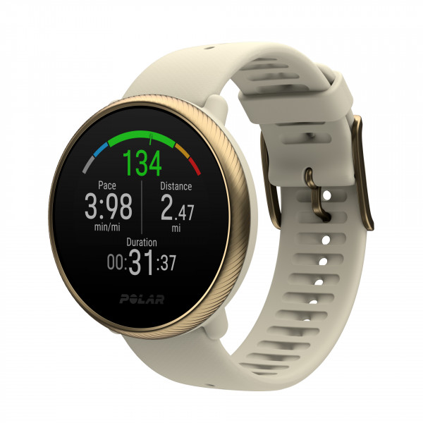 Polar IGNITE 2 Champagne Gold Smartwatch Bluetooth 43mm GPS Fitnesstracker weiß