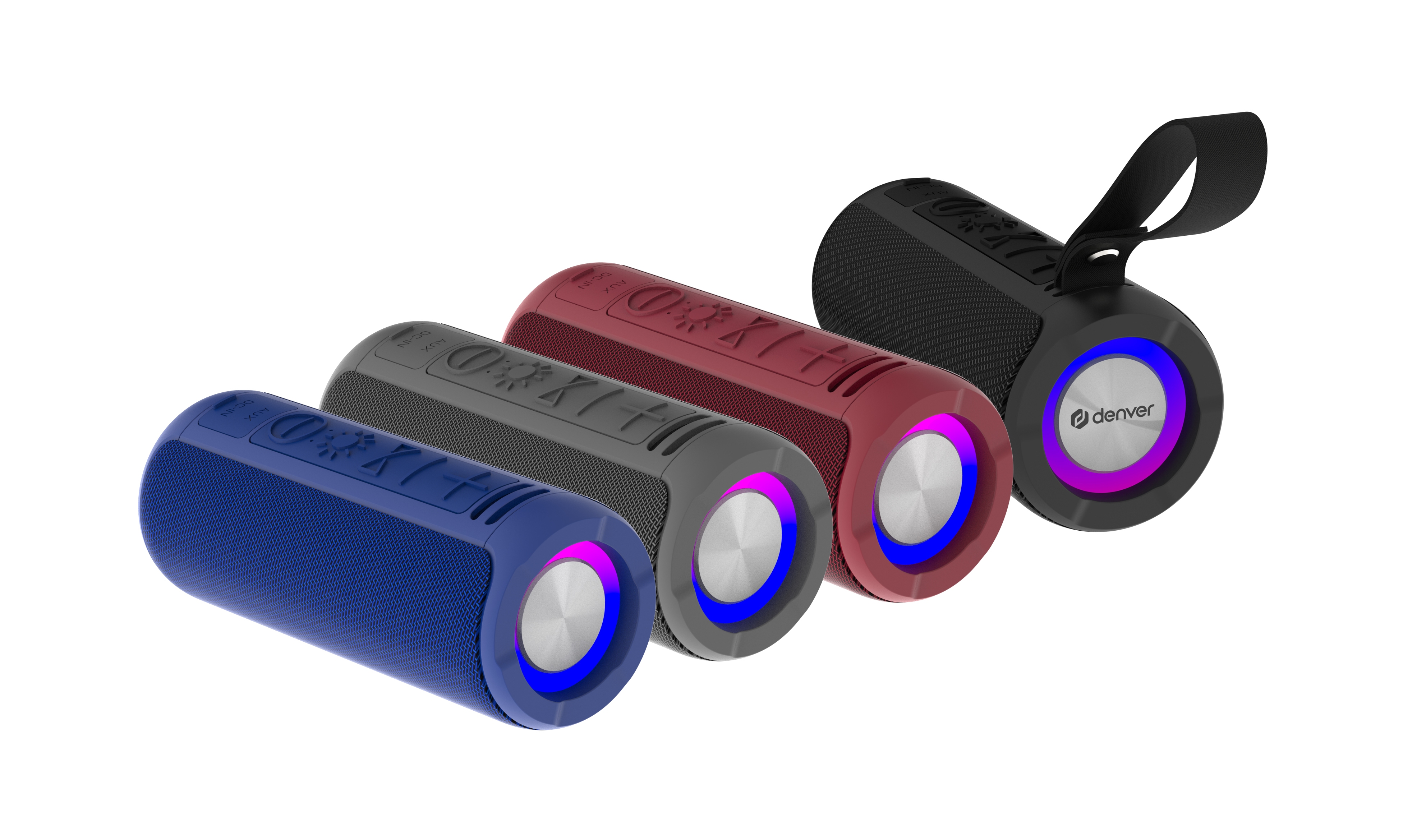 Denver Bluetooth Lautsprecher BTV-213 Musikbox Stereo AUX kaufen bei | LED-Licht 50W B-Ware kabellos \