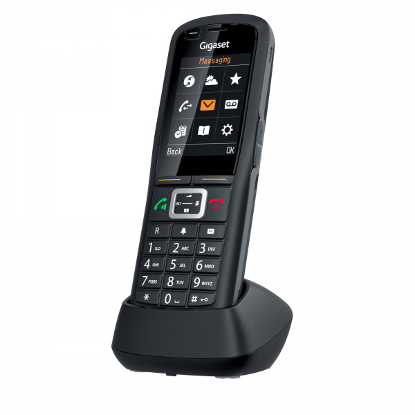 Gigaset R700H Pro Schwarz Kabelloses DECT Festnetztelefon 2,4" LCD-TFT IP65