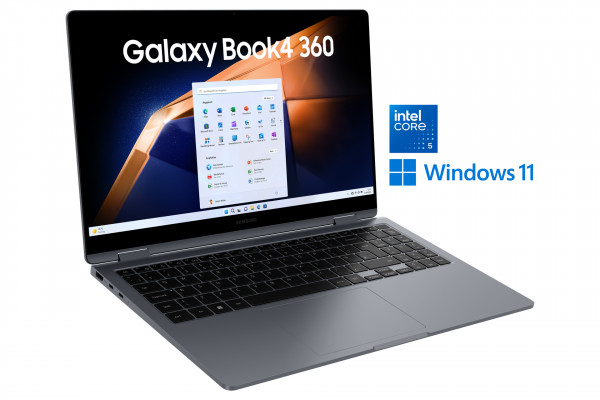 Samsung NP750Q Book4 360 15'' Core5 16 GB Grau WLAN BT Notebook 60Hz QWERTZ