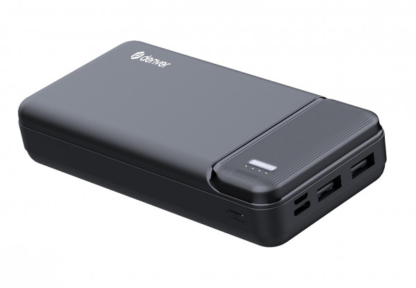 Denver PBS-20007 Powerbank Ladegerät schwarz 20.000mAh Micro-USB USB LED-Anzeige