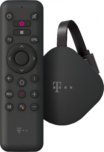 Telekom Magenta TV Stick Schwarz WLAN Android TV Streaming-Stick HDMI 4K HDR