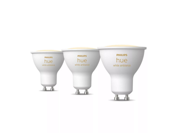 Philips Hue White Ambiance GU10 Dreierpack 3x350lm 4,2W dimmbar Bluetooth