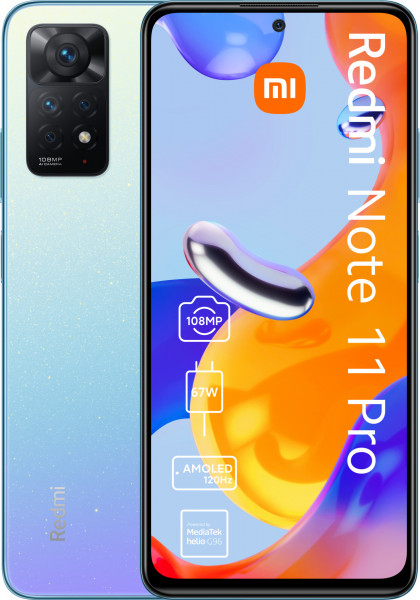 Xiaomi Redmi Note 11 Pro 128GB Blau LTE Android Smartphone 6,67" AMOLED 108MP