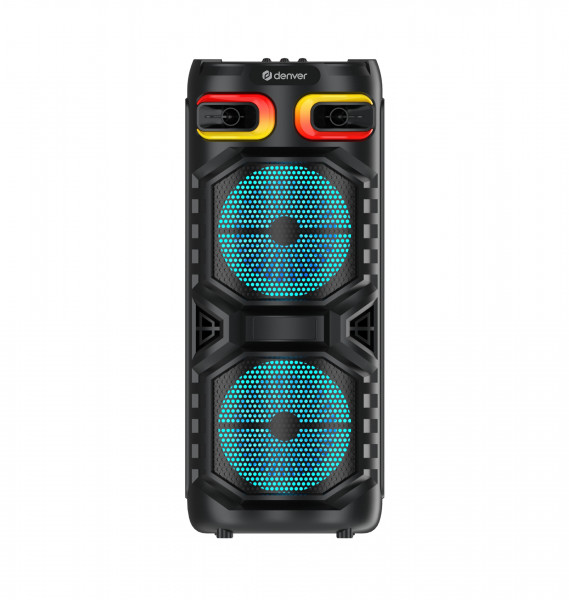 Denver Party Speaker BPS-355 USB 160W Bluetooth schwarz Lautsprecher microSD LED