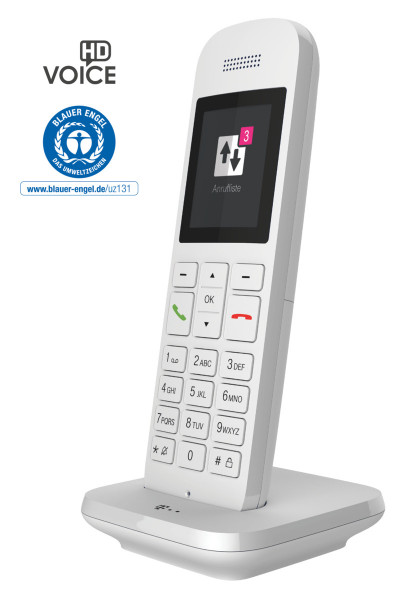 Telekom Speedphone 12 mit Ladeschale Weiß DECT Telefon schnurlos 2" LCD-TFT