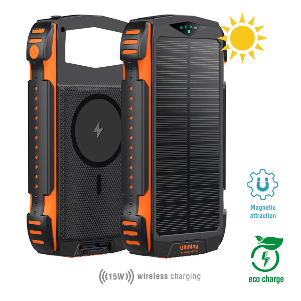 4smarts Solar Powerbank TitanPack UltiMag 20000mAh schwarz Outdoor Nachhaltig