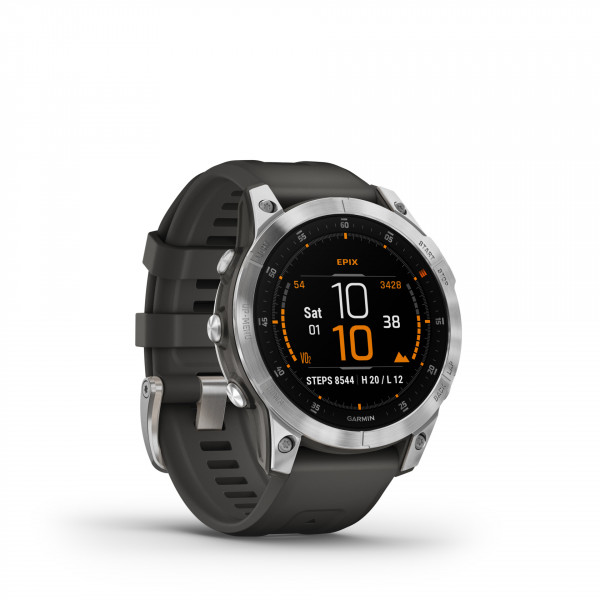 Garmin EPIX Grau Smartwatch 16GB Silikon 1,3" AMOLED Android iOS Fitnesstracker