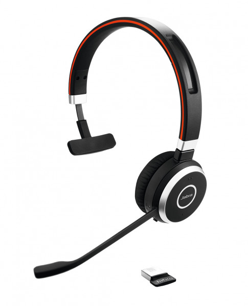 JABRA Evolve 65 SE UC mono schwarz Bluetooth Kopfhörer On-Ear Überkopf Headset