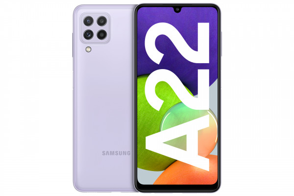 Samsung Galaxy A22 Violett 128 GB LTE Android 11 Smartphone 48 MP Dual-SIM USB-C