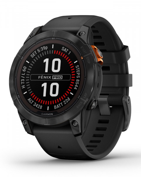 Garmin FENIX 7 PRO SOLAR EDITION Schwarz Grau Smartwatch OLED Fitnesstracker