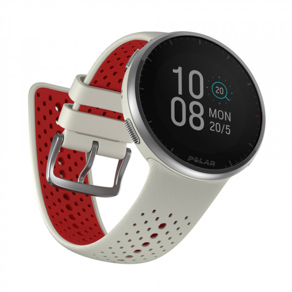 POLAR PACER PRO weiß/rot S-L GPS-Laufuhr Fitnesstracker Schrittzähler Android