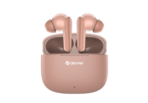 Denver TWE-48DR Earbud Dusty Rose Bluetooth Kopfhörer kabellos In-Ear USB-C