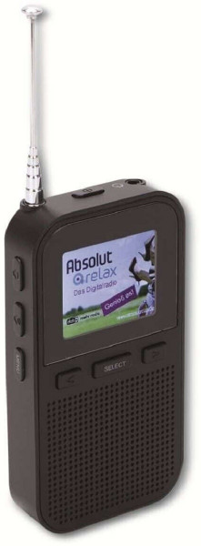 Denver Pocket DAB+/FM Radio Schwarz 1,8 Zoll LCD-Display mit Akku DAH-126 10W