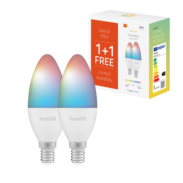 Hombli smarte LED Leuchte 2er Pack 4,5 Watt dimmbar Sprachsteuerung Smart Home